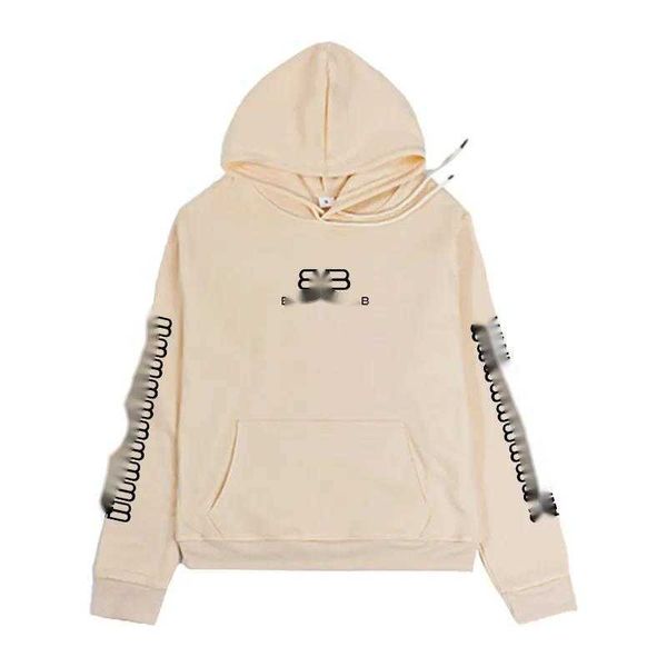 Erkek Hoodies Sweatshirtler Yeni Balencaigaity Tasarımcı Vintage Erkekler ve Erkekler Sonbahar Katı Kazak Çiftin Hoodie Kkqe