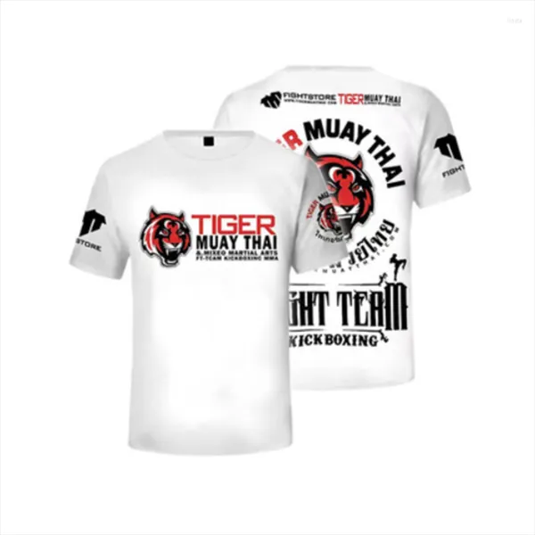 Männer T-Shirts 2023 Frühjahr/Sommer Muay Thai Männer 3D Digitaldruck Kampftraining Kleidung Sanda Kampf Fitness Lauf T-shirt