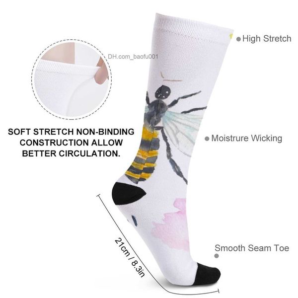 Herrensocken Honey Bee Abstract Socken Großhandel Herrensocken Ästhetik Z230727