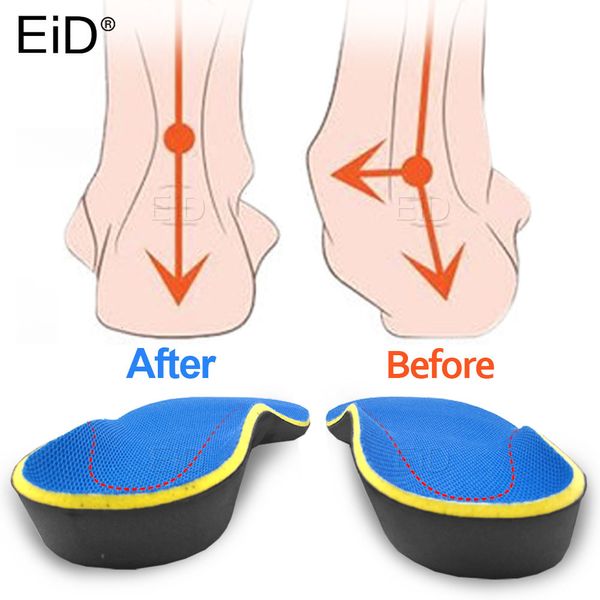 Peças de sapatos Acessórios Palmilhas EiD 3D Ortic Pés chatos Suporte de arco Inserções ortopédicas Fasceíte plantar Dor nos pés Pronação para homens e mulheres Unissex 230725