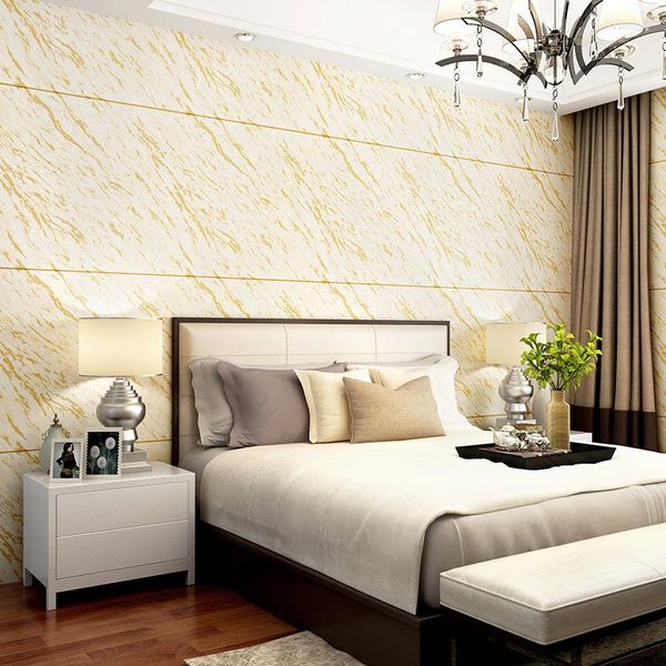 Tapeten Moderne Nachahmung Marmor Fliesen Tapete Einfache 3D Schlafzimmer Wohnzimmer TV Hintergrund Wand Dekoration PVC Aufkleber