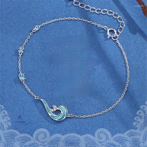 Braccialetti con ciondoli Moda Smalto Onda Nuvola Bracciale Donna Estate Viaggio Beach Party Gioielli Amici Regalo di compleanno