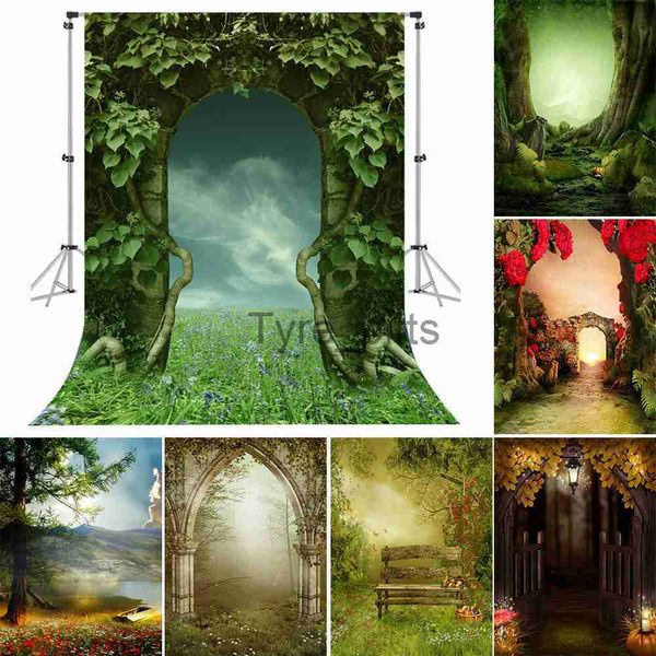 Materiale di sfondo Bonvvie Photography Background Fairy Tales Wonderland Dream Forest Jungle Vinyl Photography Background Photography Studio Shooting X0725