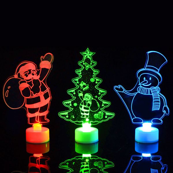 15 cm/5,9 polegadas luz led colorida minil árvore de natal boneco de neve papai noel presentes decoração de natal enfeites para decoração de natal diy