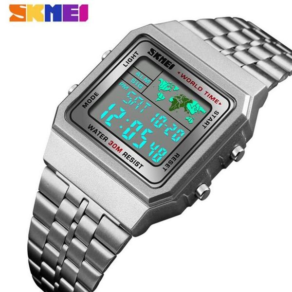 SKMEI novo relógio eletrônico quadrado da moda para negócios multifuncional watch275k