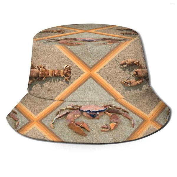 Berretti Crabster! Outdoor Sun Cappelli da pesca Beach Art Mini scultura Granchio Aragosta Crostacei Se Natura Oceano