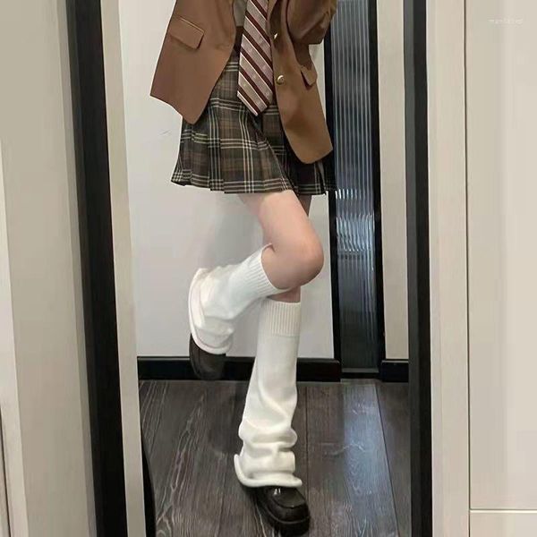 Frauen Socken Harajuku Gestrickte Flare Mädchen Kniehohe Stiefel Abdeckung Japanische Kawaii Streetwear Ästhetische Gothic