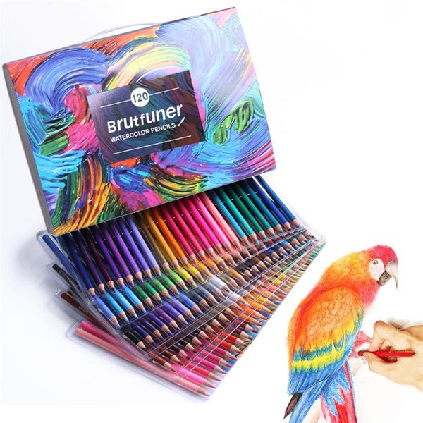 48 72 120 150 180 Cores Solubilidade em água Artista Lápis de Cor Conjunto para Desenho Esboço Livros de Colorir Material de Arte Escolar318B