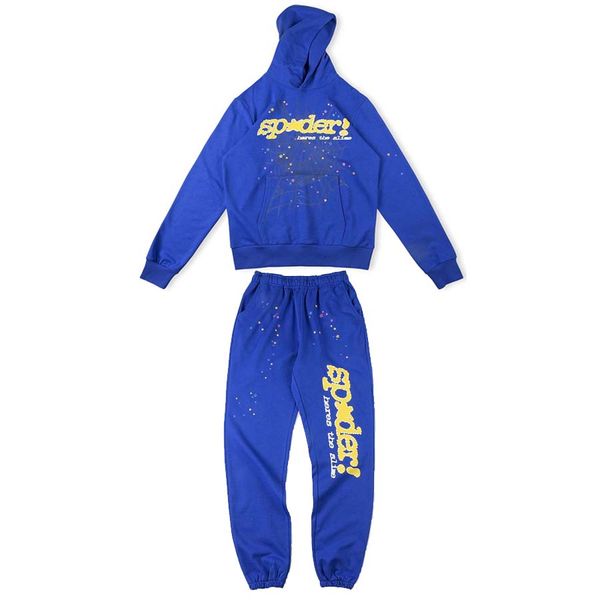 Blue Hoodies Pantolon Spor Takımı Plus Boy Boyu Kadın Puf Yıldızı Baskılı Hip Hop Sweatshirts Poleece Erkek Üstleri 23FW 26 Stil