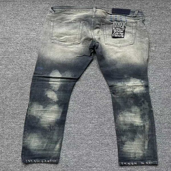 Ksubi Jeans Uomo Primavera/estate da uomo Lavato Old Worn Hole Jeans Slim Fit Elastic Pants7apr