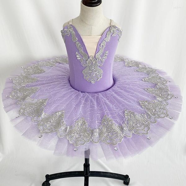 Stage Wear 2023 Blue Bird Purplel Professional Ballet Dance Tutu Ruffle Edges Abito classico per ragazze Performance femminile