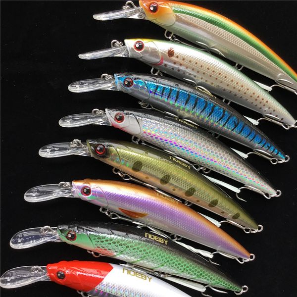 Iscas Iscas NOEBY 4pcs 110mm 36g Afundando Minnow Iscas de Pesca Wobbler Jerkbait Artificial Hard Baits para Sea Bass Pike Tackle Fishing Lure 230727