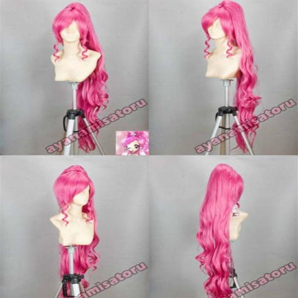 Pretty Cure Precure Cure Blossom Long Gül Kırmızı Anime Cosplay Party Peruk Hair1902