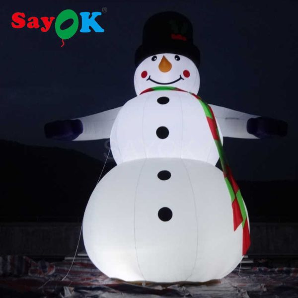 Boneco de neve inflável decoração de natal gigante brinquedos infantis ao ar livre shopping modelo boneco de neve inflável