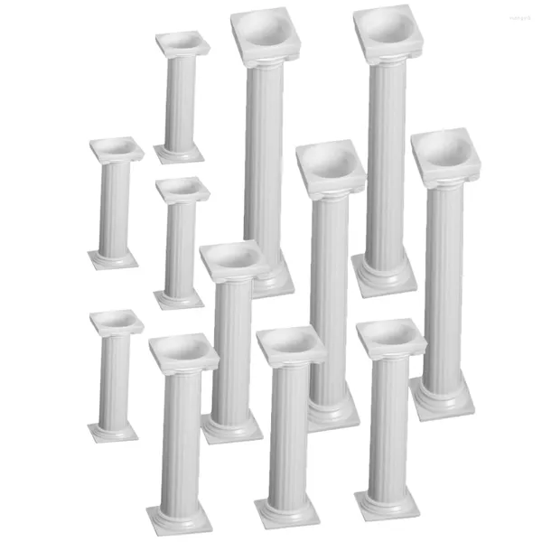 Set di stoviglie 12 pezzi Supporto per colonne romane Colonne per matrimoni Torte Decorazioni per torte greche Statua