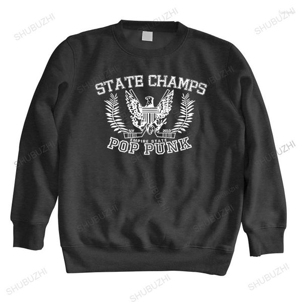Moletom Masculino Fashion Vintage STATE CHAMPS Punk Band Knuckle Puck Neck Sweatshirt Profundo S M L XL 2XL Estampado Personalizado Casual Top com Decote em O