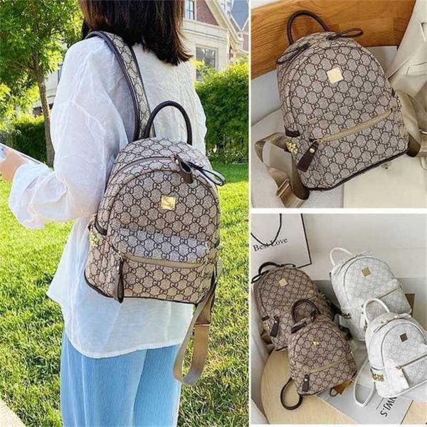 2023 Top -Design Luxus -Taschen hohe Qualität und gemischte Chargen Online Promi Coreseversion Casual Print Mini Super Hot Backpack Frauen