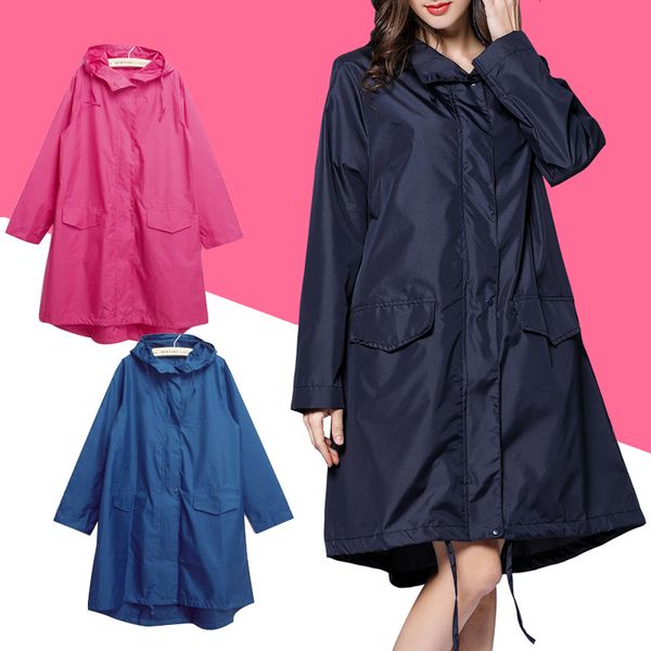 Impermeabili Donna Impermeabile Uomo Giacca a vento Abbigliamento antipioggia Poncho con cappuccio Cerniera antivento portatile Abbigliamento antipioggia per moto Giacca antipioggia per adulti 230727