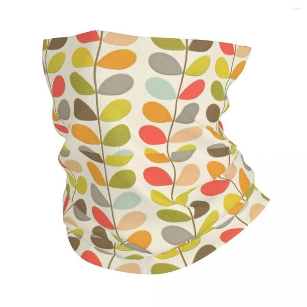 Schals Orla Kiely Bandana-Halsmanschette, bedruckt, buntes Blatt, Sturmhaube, Wickelschal, vielseitig einsetzbar, Radfahren, Laufen, Unisex, Erwachsene, waschbar