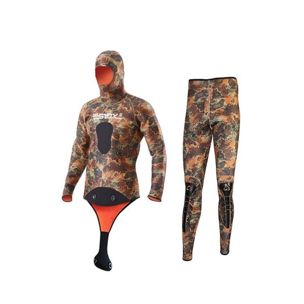 Fato de Mergulho Térmico Masculino Caça Submarina 5 mm Neoprene Adulto Mergulho Natação Snorkeling Surf Scuba GBS Fato de Mergulho Quente S3247