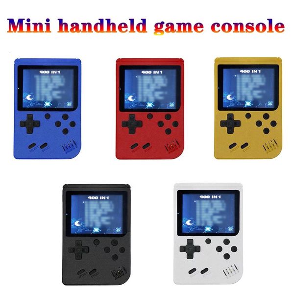Tragbare Spielspieler Mini Retro Handheld-Konsole 400 in 1 TV-Videobox 8-Bit-Colorf-LCD-Bildschirm unterstützt zwei Spiele für Kinder Geschenk Av Drop DHDRG