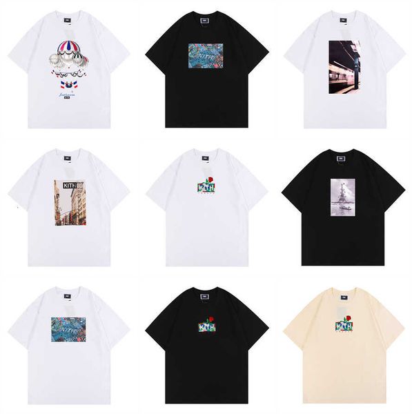 Übergroßes neues Kith Tokyo Shibuya Box T-Shirt Männer Frauen Hochwertige Street View-Druckhemden T-Shirts Übergroßes T-Shirt Athleisure Bsmf