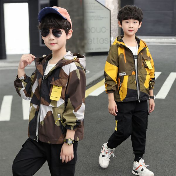 Tench Mäntel Baby für Jungen Frühling Jacke Kleidung Camouflage Windjacke Kinder Kleidung 3 bis 12 Jahre Teen Kid Camo Mantel 230726