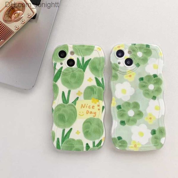 Случаи сотового телефона Wave Heart Love Print Soft TPU чехлы для iPhone 14 Pro Max 13 12 11 XR XS 8 7 плюс iPhone14 Цветочная бабочка Звезда Z230731