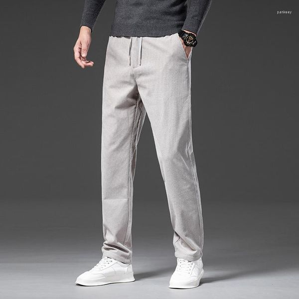 Pantaloni da uomo Pantaloni da jogging spessi autunno e inverno per uomo in velluto a coste da uomo Pantaloni casual con coulisse in vita elastica Waffle allentato