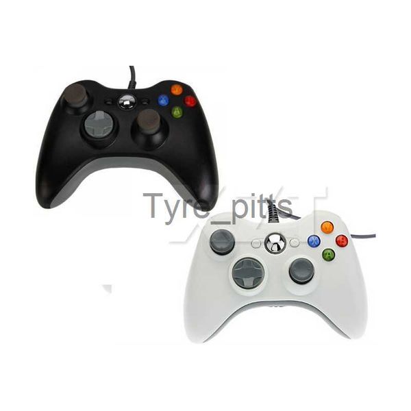 Oyun Denetleyicileri Joysticks 1pcs USB Kablolu Joypad Gamepad Controller Microsoft için 360 için Win7 Sistemi ile PC için Yeni Black White X0727