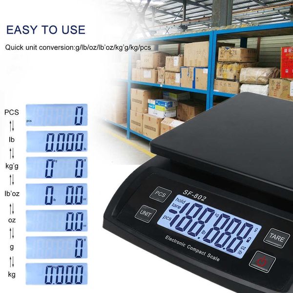 Ev Ölçekleri Posta Nakliye Tartımı Ölçeği Dijital Akıllı Posta Paketi Mektubu AC Adaptör AC Adaptörü AB/ US Tipleri 66lb x0726