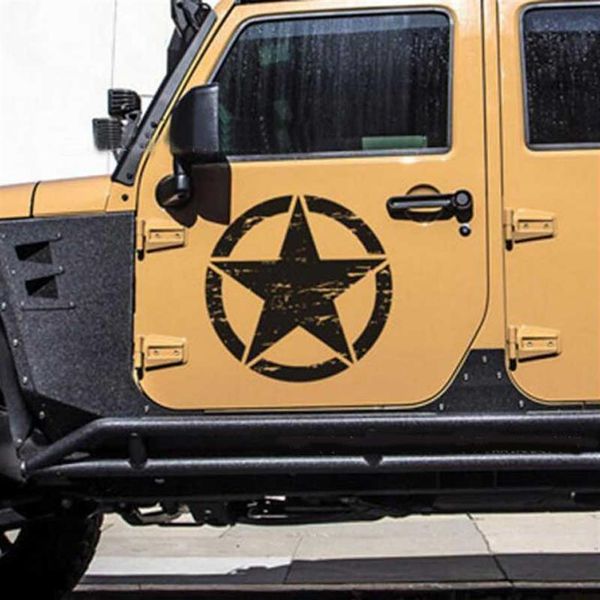 Para JEEP Segunda Guerra Mundial Cinco Estrelas Burst Adesivos Decalques Modificados 267L