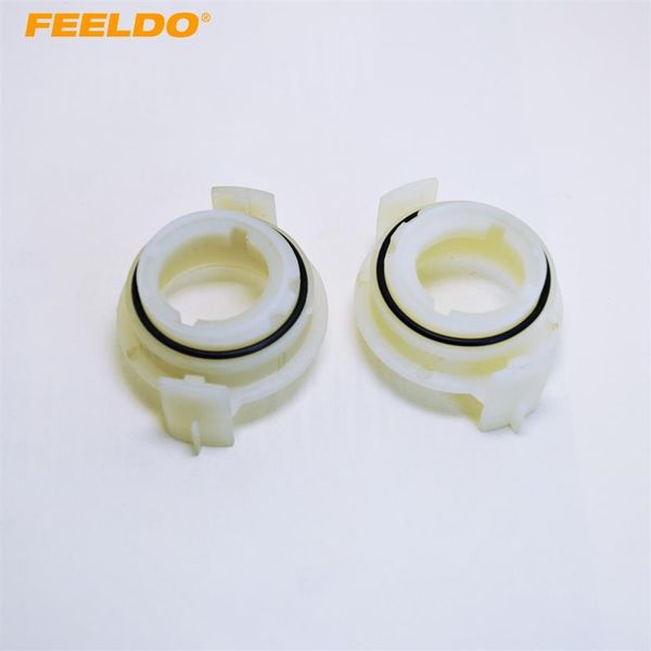 FEELDO 2 PCS carro HID Xenon D2S lâmpadas de farol baixo adaptadores de soquete de instalação para BMW E46 3-SeriesType2 #1054272A