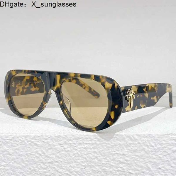 Óculos de sol feminino PERI011 Designer masculino óculos de sol moda feminina Tamanho 55 18 145 armação oval com palmeira dourada e caixa original RDVZ