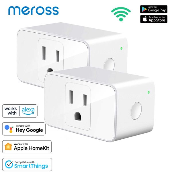 Smart Power Plugs Meross Homeskit Smart Plug Plug Mini Wifi Socket US App App Remote Voice Control Support Alexa Assistant SmartThings HKD230727