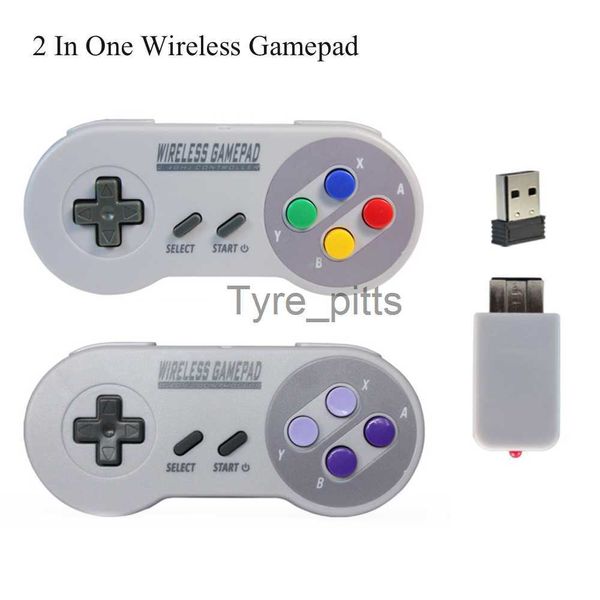 Controladores de jogo joysticks sem fio gamepads 2.4 ghz joystick joystick controlador para snes super nintend clássico mini console acessórios remotos x0727