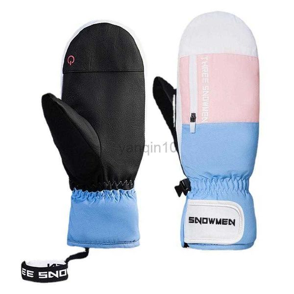 Skihandschuhe Winter Warme Skihandschuhe 2 Finger Snowboardhandschuhe Schneemobil Winter Ski Fäustlinge Winddichte wasserdichte Schneehandschuhe Unisex HKD230727