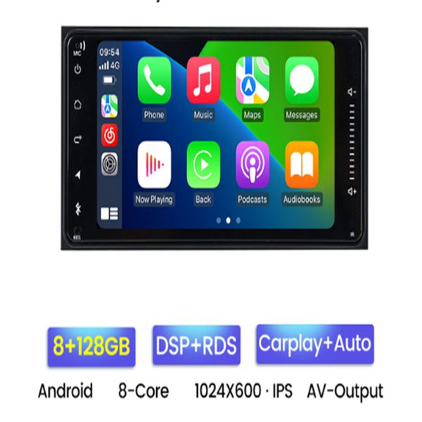 Radio Multimedia con GPS para coche, Radio con riproduttore, android 11, 2 din, Universal, CarPlay, pa-ra Toy-ota VIOS, CROWN, CAMRY, HIACE, PREVIA, COROLLA, RAV4