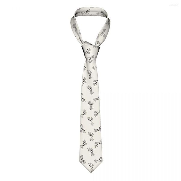 Fliegen Doodle Giraffe Muster Krawatte Unisex Mode Polyester 8 cm Klassischer Hals für Herren Hemdzubehör Krawatte Business