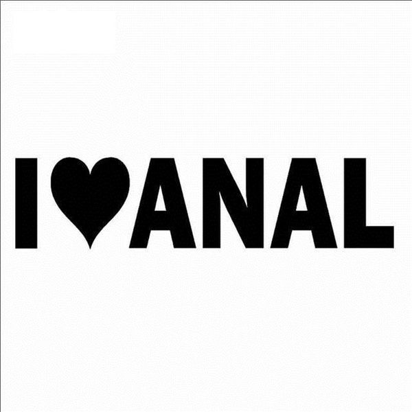 Tira preta I LOVE ANAL Vinil Decalque Adesivo 6 Engraçado Orgulho Gay Brincadeira Piada Pênis Bumbum Sexo 15 4cmCA-612220t