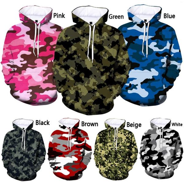 Herren Hoodies Mode 3D Camouflage Print Hoodie Damen Herbst und Winter Langarm Pullover Pullover Sweatshirt