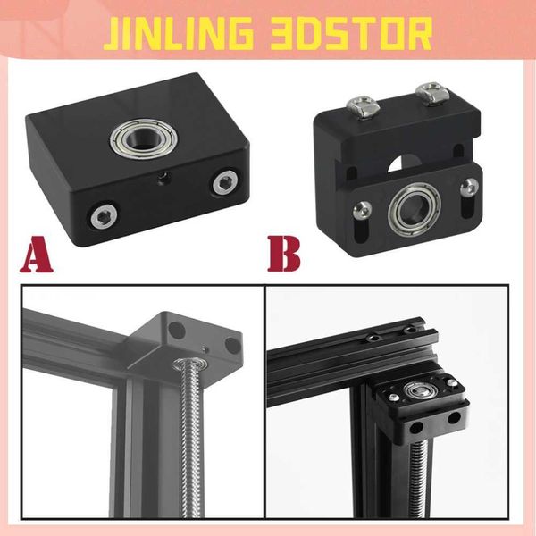 Atualização de impressora 3D Alumínio Plástico Z-Axis Parafuso de montagem superior para CR-10/CR-10S Ender 3/Ender 3Pro Metal Z-Rod Bearing Holder