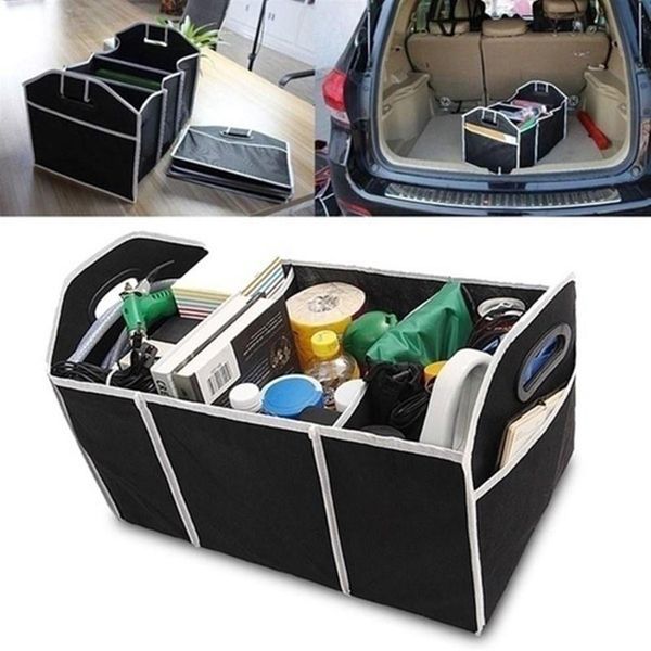 Gavetas de armazenamento Organizador de porta-malas de carro Brinquedos Container Bolsas Caixa Acessórios para interior automotivo 216n