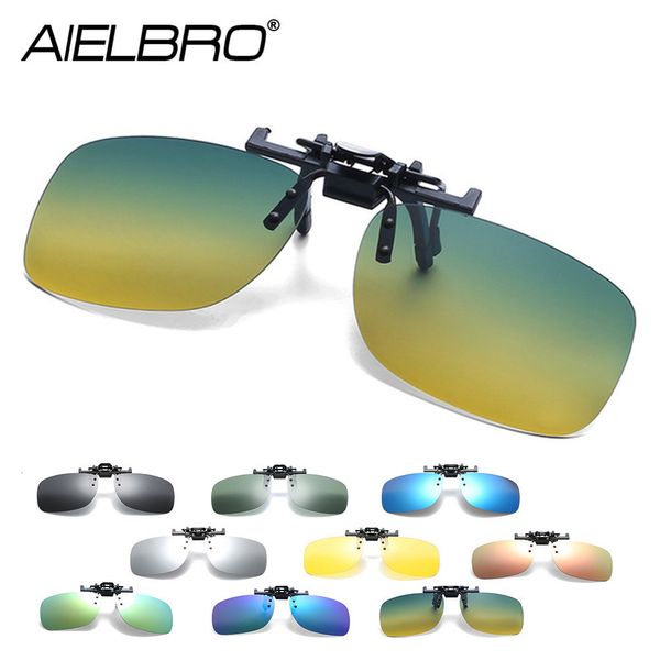 Açık Gözlük Erkekler Polarize Sunglasse Clip Up Clip Track Polarizasyon Balıkçılık Bisiklet Yürüyüş Güneş Gözlükleri Klipler Miyop 230726