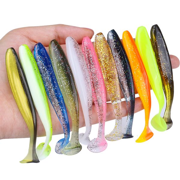 Iscas Iscas 50 Pçs/lote Isca Macia Shad Wobbler Silicone Bait Wobbler Sea Worm 7cm 10cm Swimbait Streamer acessórios spinnerbait 230727