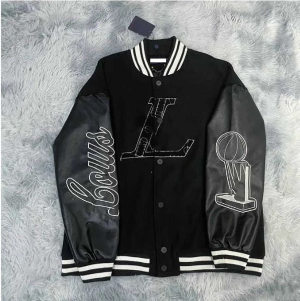 Männer Frauen Jacken Baseball Marke L Vintage Bomber Mäntel Brief Stickerei Herbst Hip Hop Lose Varsity Sport