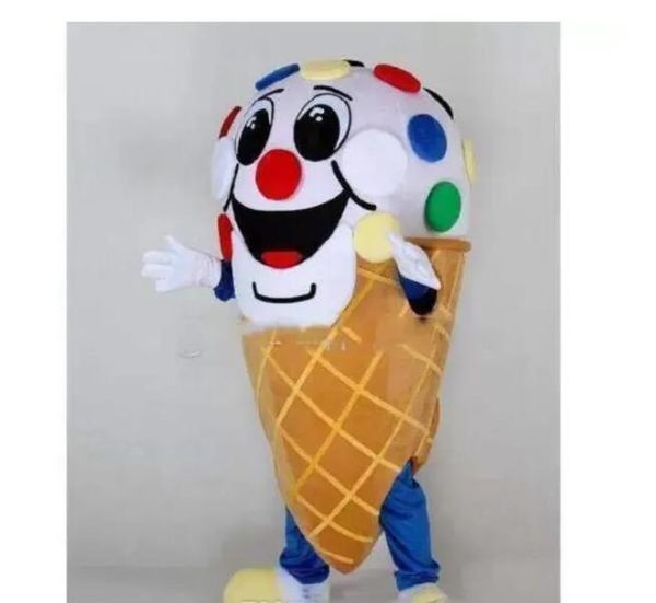 Costume mascotte gelato Costume da festa di compleanno fantasia HalloweenCarnevale Unisex Adulti Vestito Taglia adulto Halloween