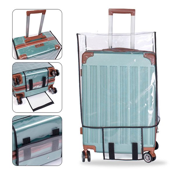 Taschenteile Zubehör PVC Transparente Gepäckabdeckung Wasserdichte Gepäckaufbewahrungsabdeckungen Reise Staubdichter Schutz Kofferabdeckungen Reisezubehör 230726