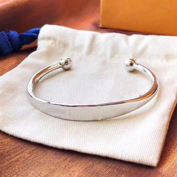 Braccialetti di supporto regolabili con apertura in argento sterling 925 di alta qualità per gioielli da uomo e da donna Trend di moda Fornitura256b