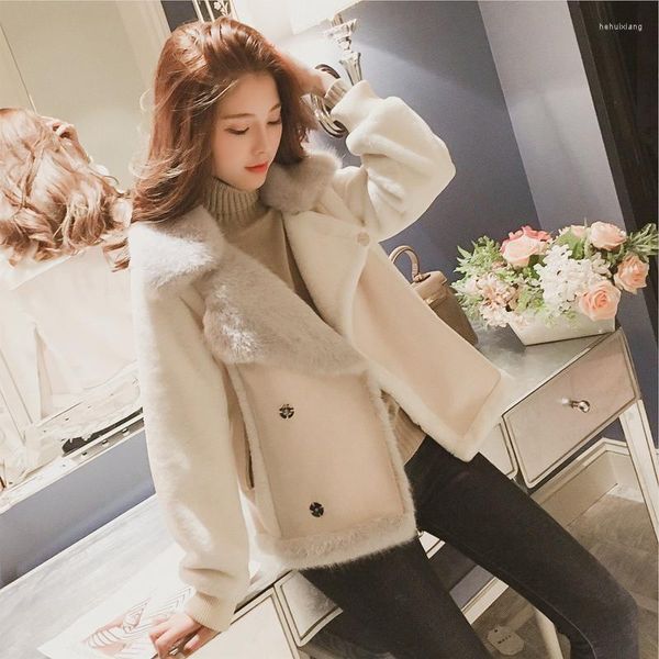 Frauen Pelz Mode Marke Integrierte Mantel Koreanische Version 2023 Frühling Und Herbst Winter Jacke